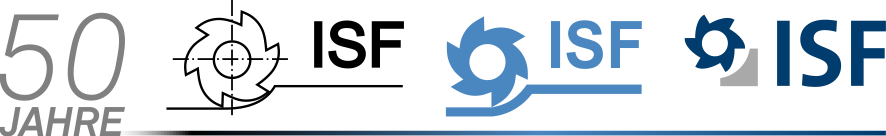 50 Jahre ISF Logo mit verschiedenen zeitlichen Logos vom ISF